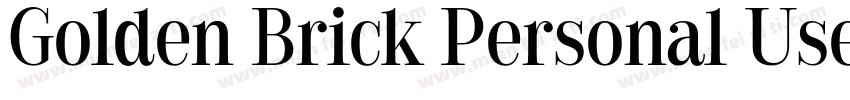 Golden Brick Personal Use Regular字体转换